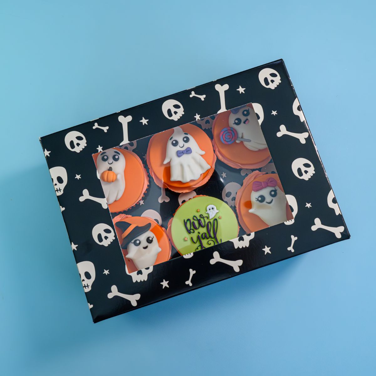 Simply Making Cupcake Box 12- pk/2 - Halloween Skelet