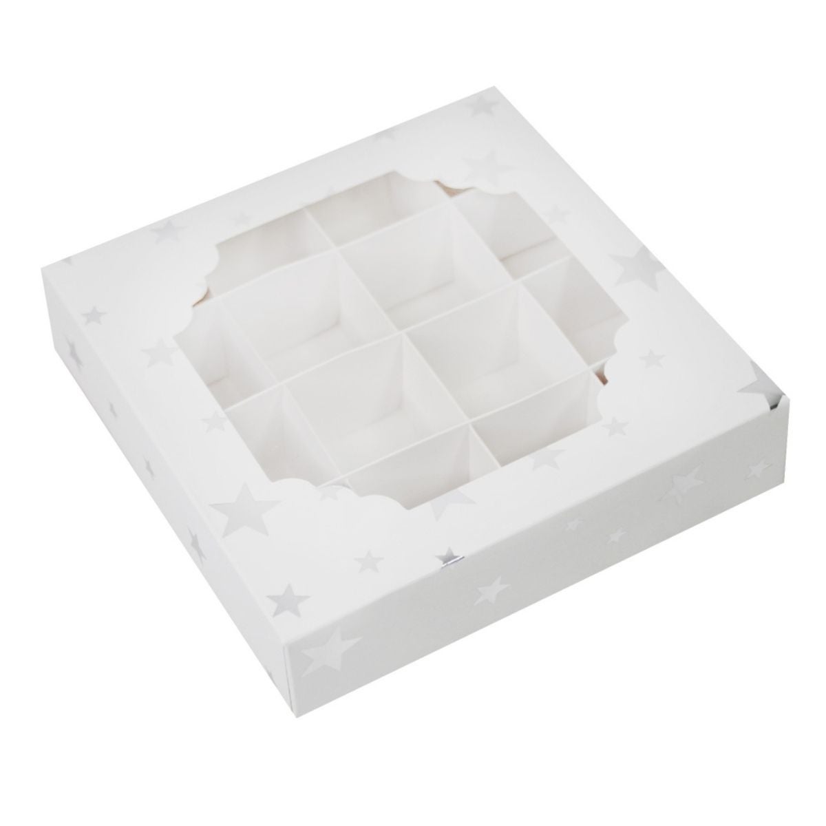 Simply Making Treat Box & Inserts Zilveren Sterren 16 Vakken pk/5