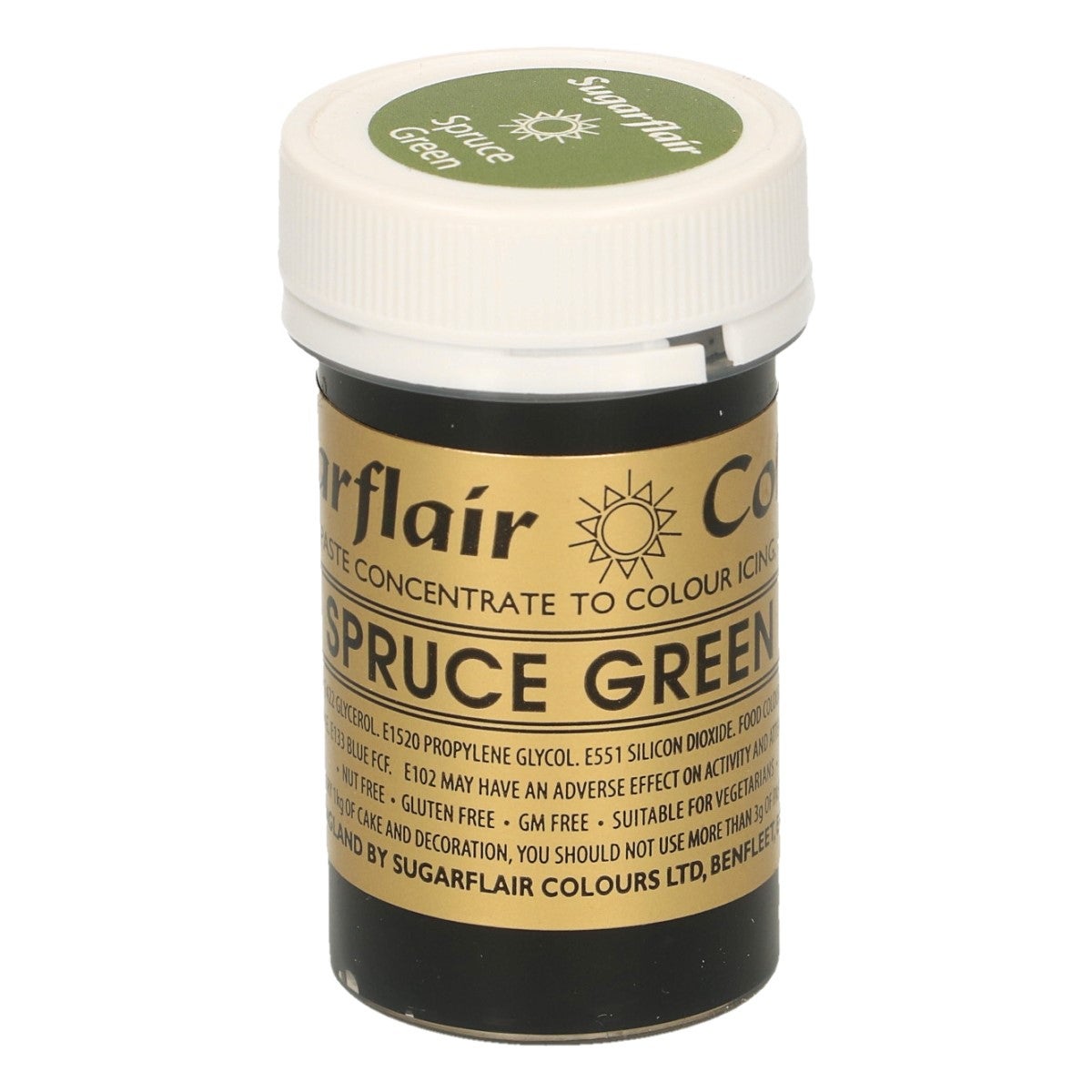 Sugarflair Paste Colour SPRUCE GREEN 25g