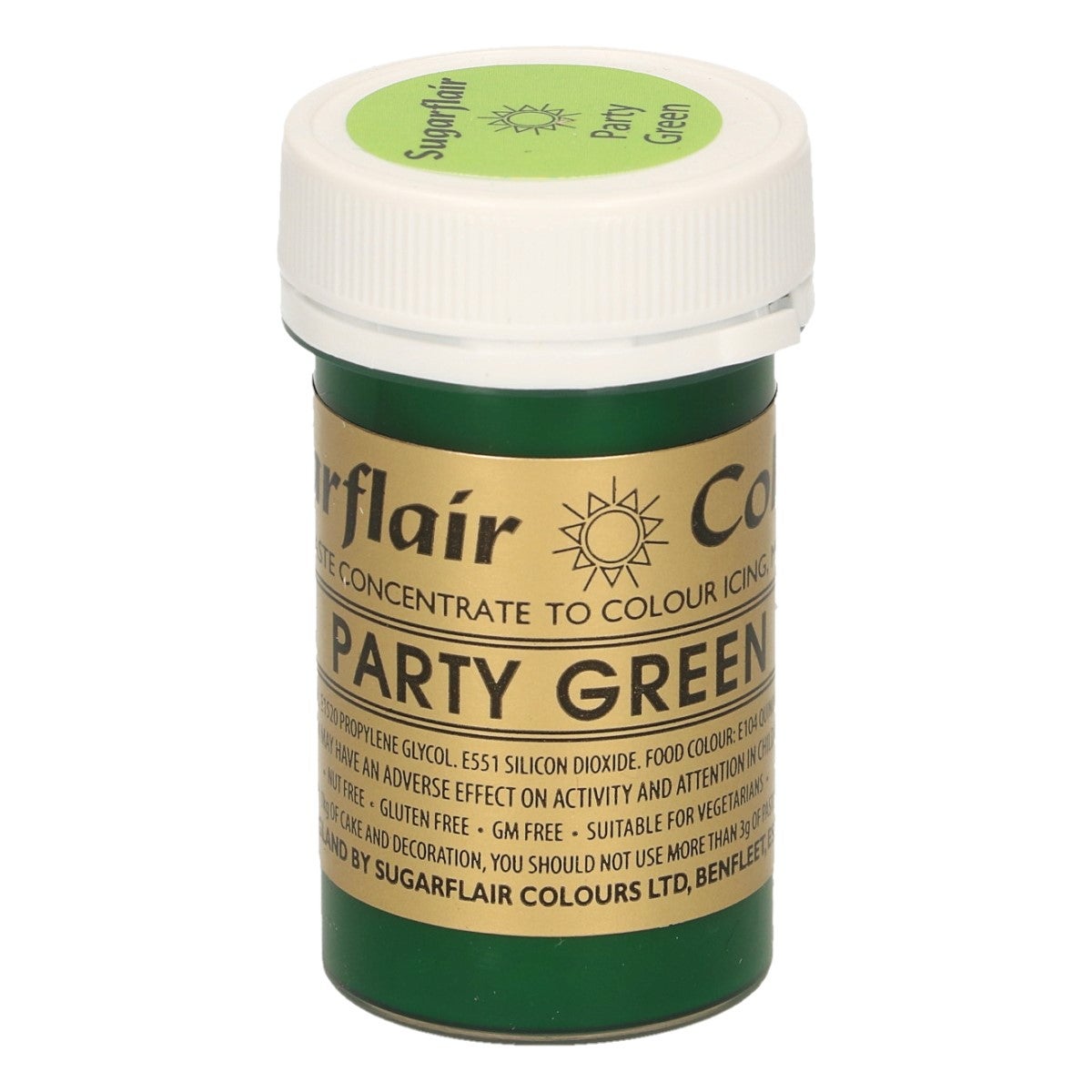 Sugarflair Paste Colour PARTY GREEN 25g