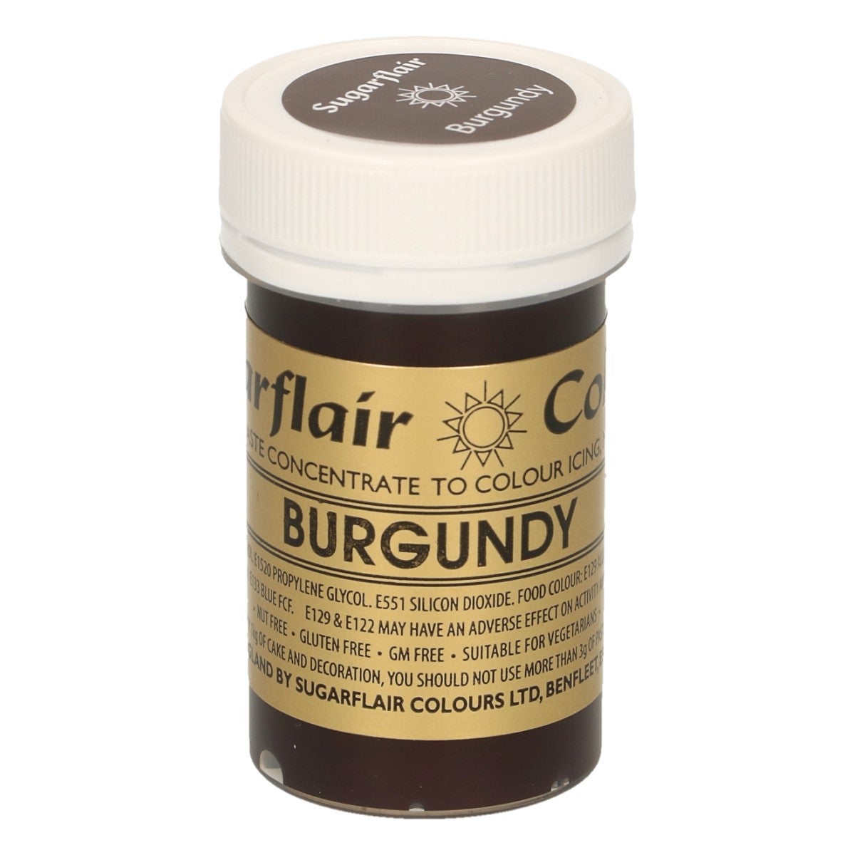 Sugarflair Paste Colour BURGUNDY, 25g