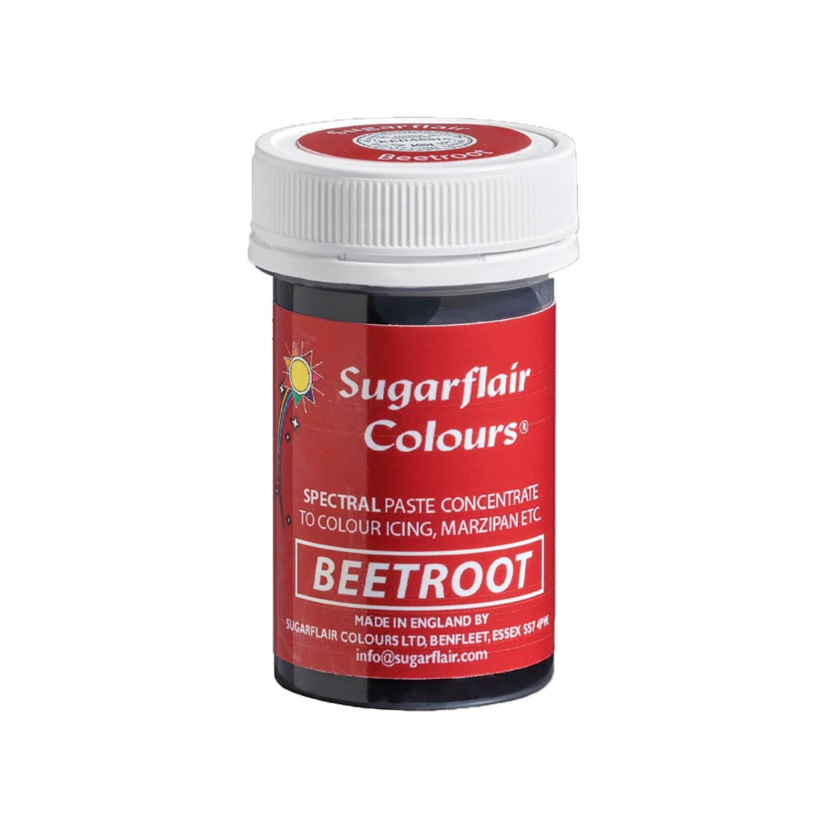 Sugarflair Spectral Kleurpasta - Rode Biet - 25g