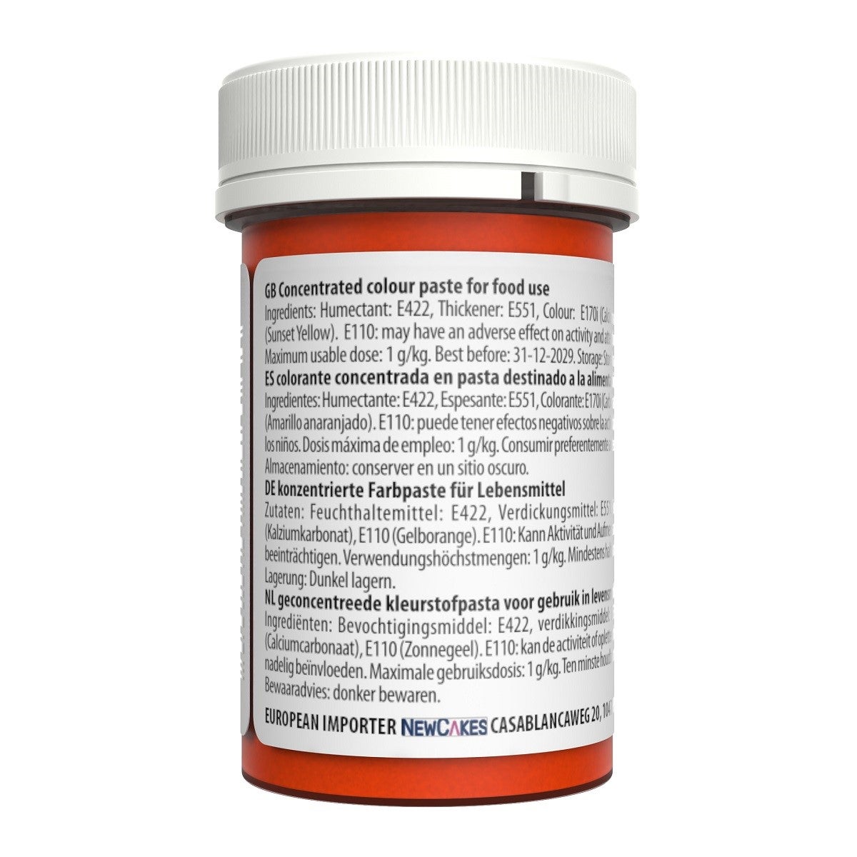 Sugarflair Paste Colour Pastel ORANJE 25g