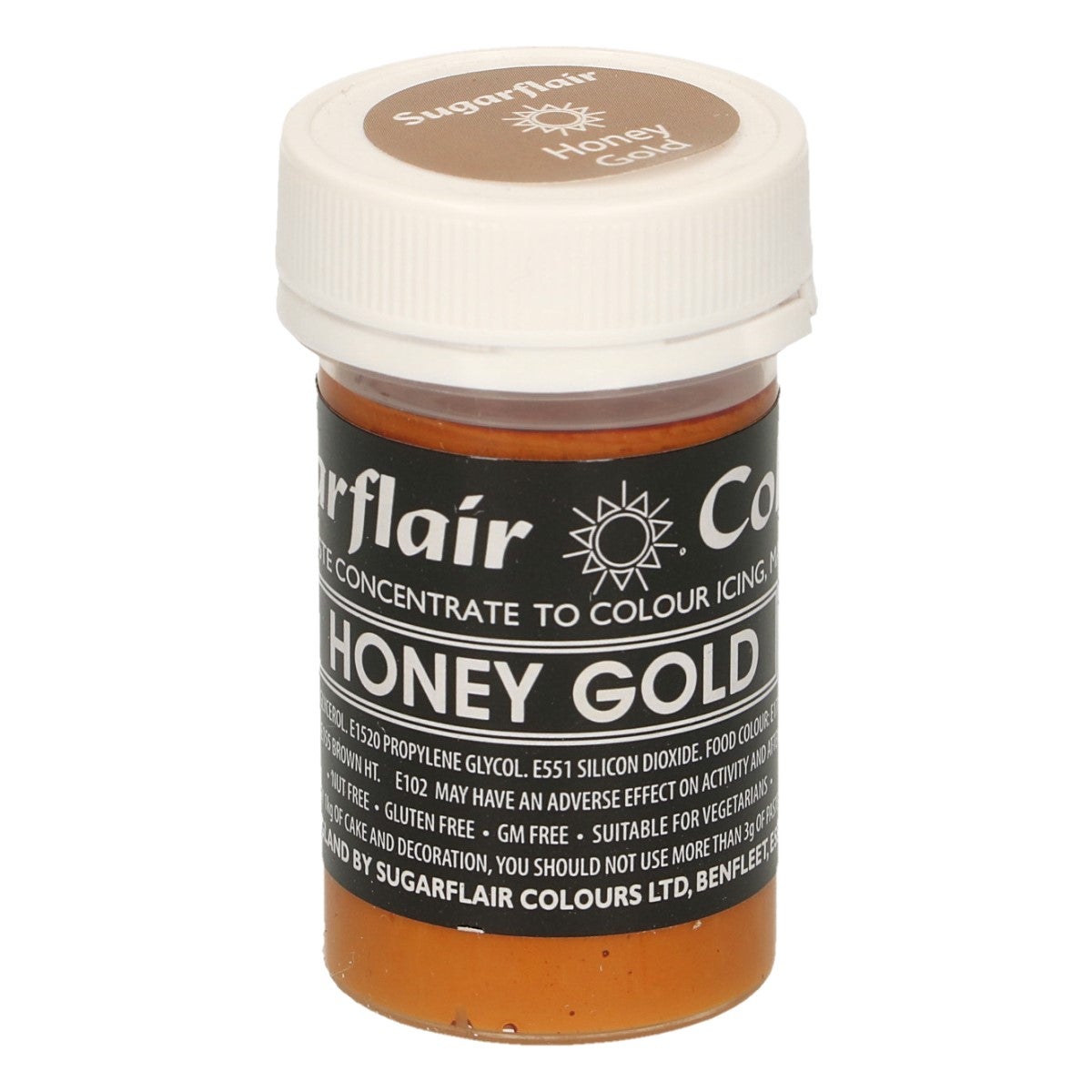 Sugarflair Paste Colour Pastel HONEY GOLD 25g