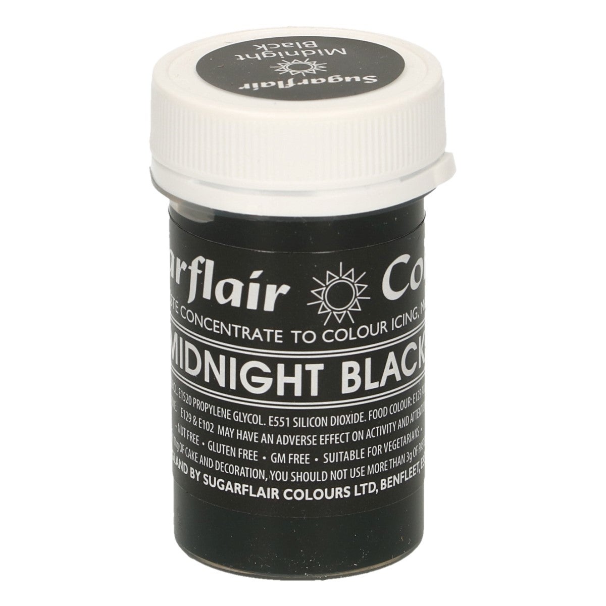 Sugarflair Paste Colour Pastel MIDNIGHT BLACK 25g