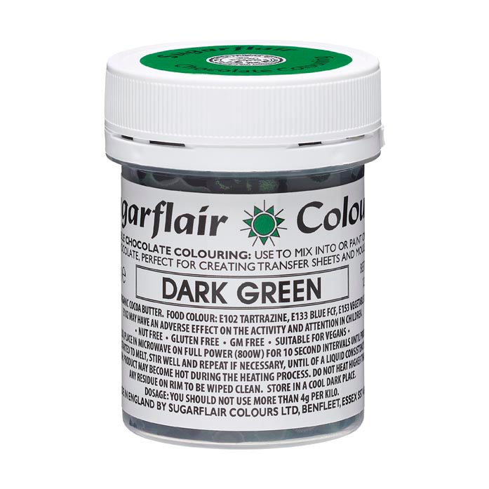 Sugarflair Chocolate Colour Dark Green 35g