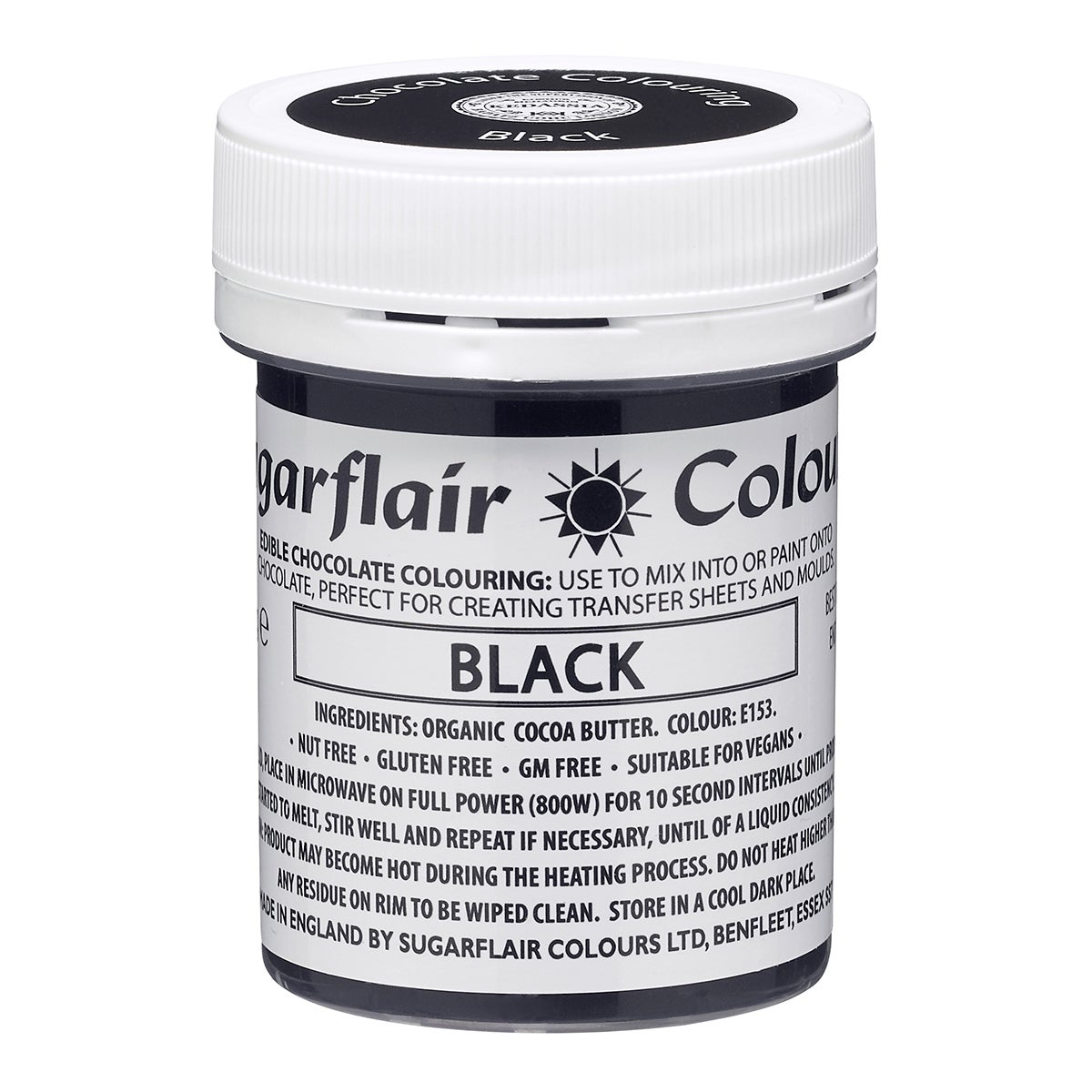 Sugarflair Chocolate Colour Black 35g