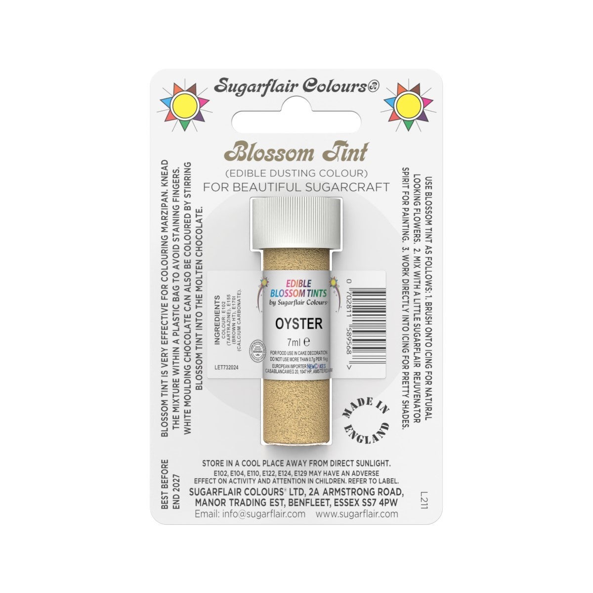 Sugarflair Dusting Colour OYSTER, 7ml