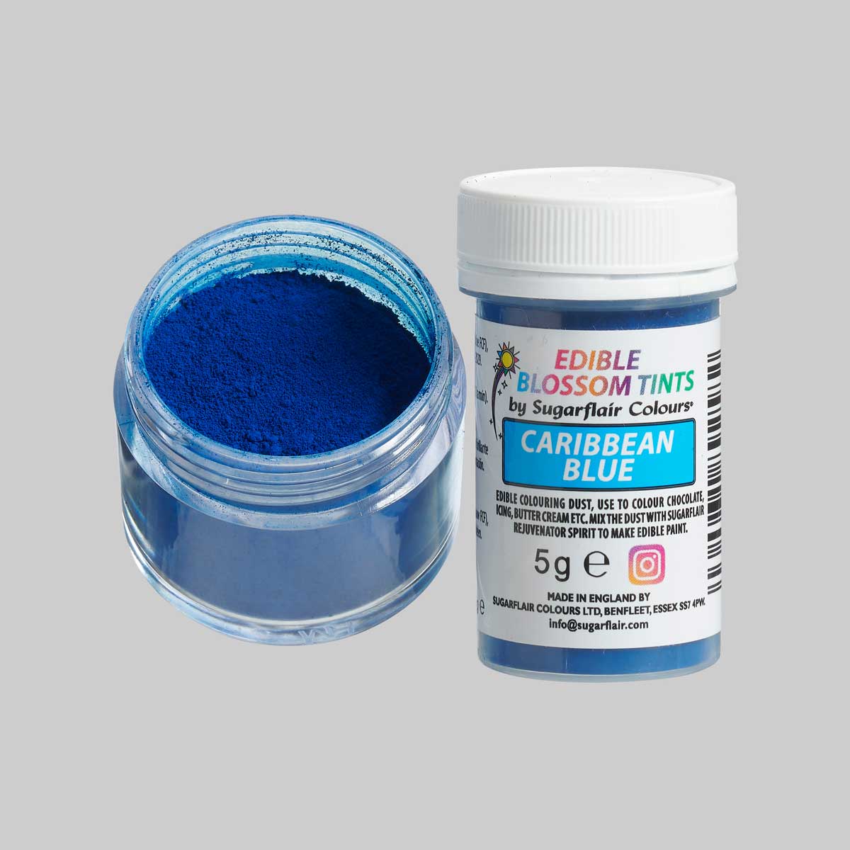 Sugarflair Blossom Tint Dust Caribbean Blue 5g