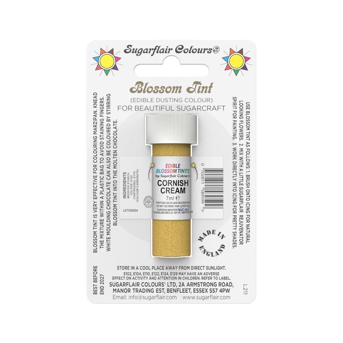 Sugarflair Eetbare Kleurpoeder - Cornish Cream - 7ml