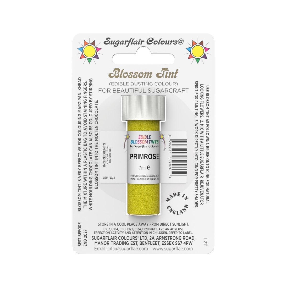 Sugarflair Dusting Colour PRIMROSE, 7ml