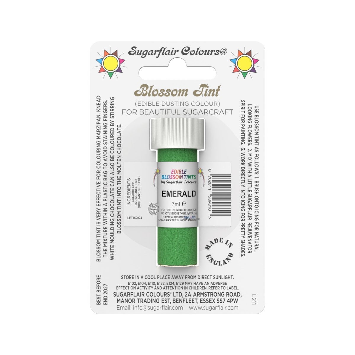 Sugarflair Dusting Colour EMERALD, 7ml