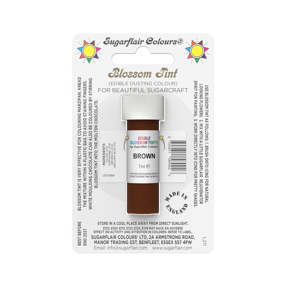 Sugarflair Dusting Colour BROWN, 7ml