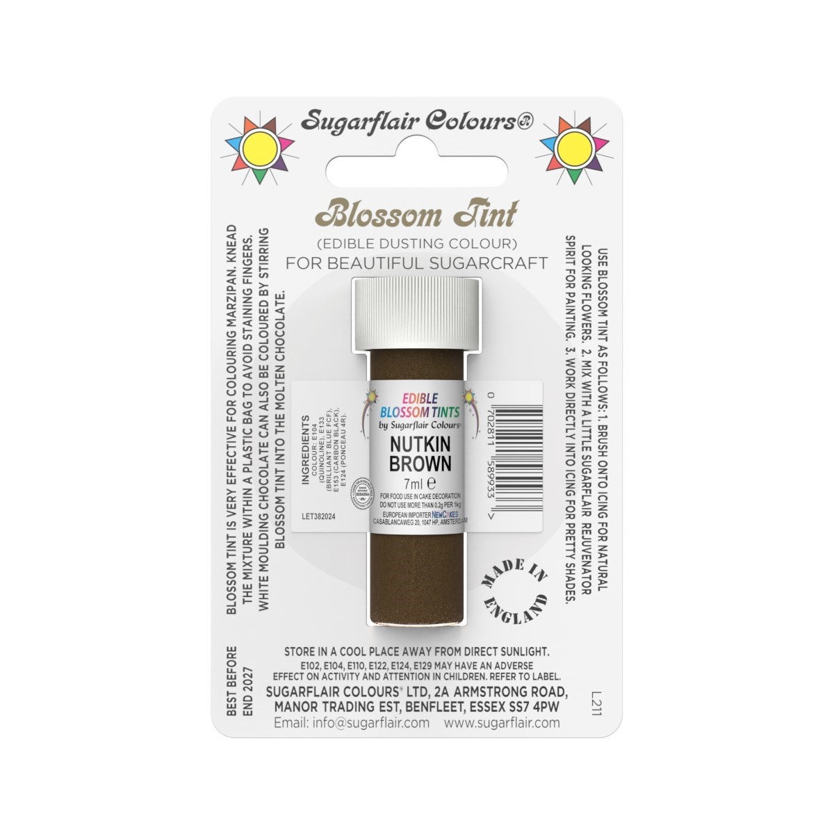 Sugarflair Dusting Colour NUTKIN BROWN, 7ml