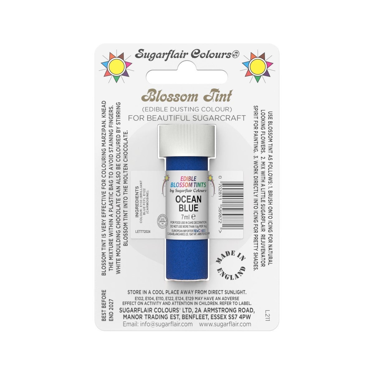 Sugarflair Dusting Colour OCEAN BLUE, 7ml