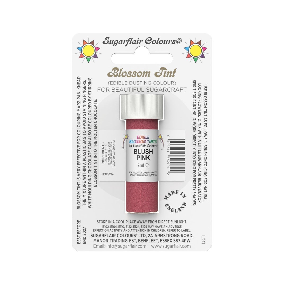 Sugarflair Dusting Colour BLUSH PINK, 7ml