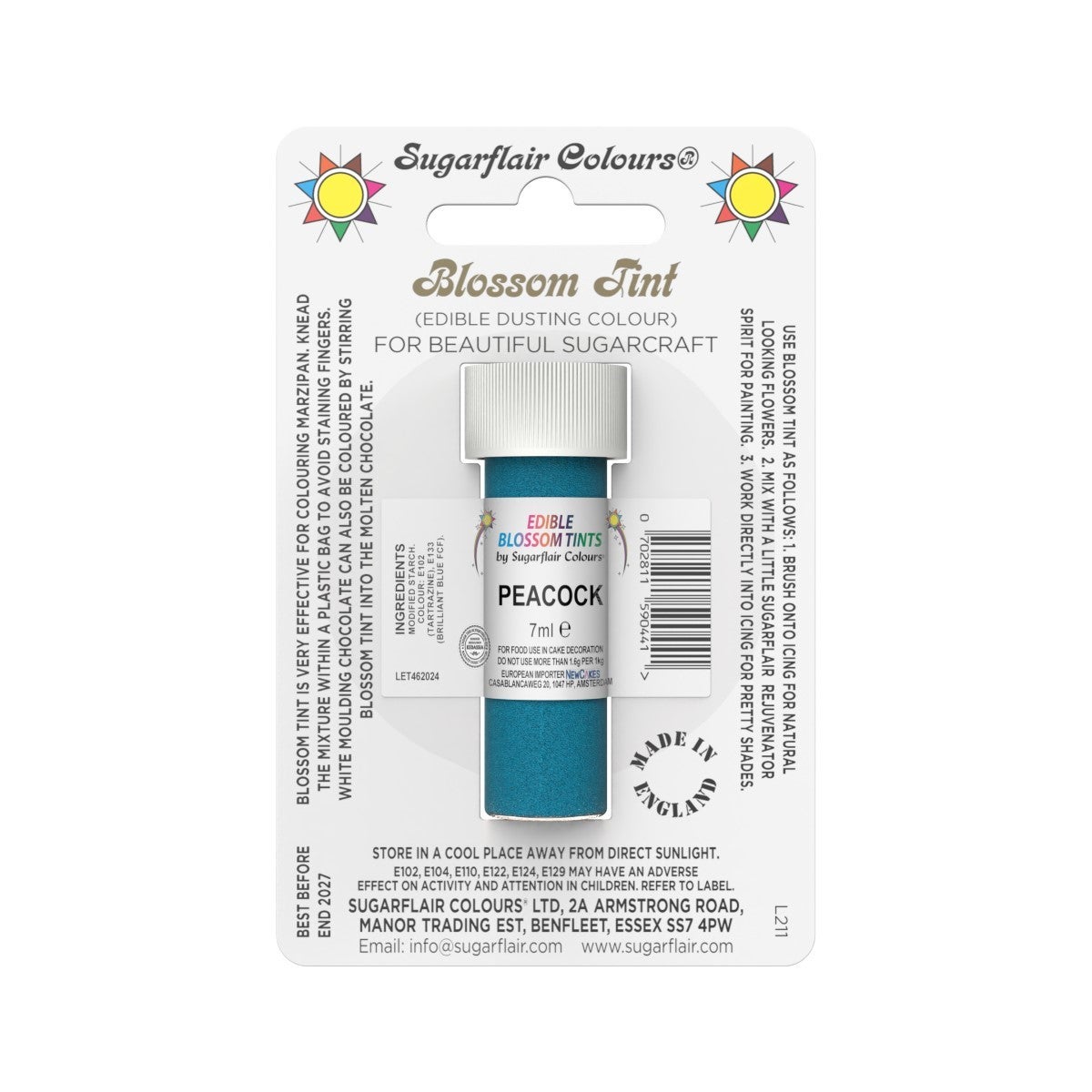 Sugarflair Dusting Colour PEACOCK, 7ml