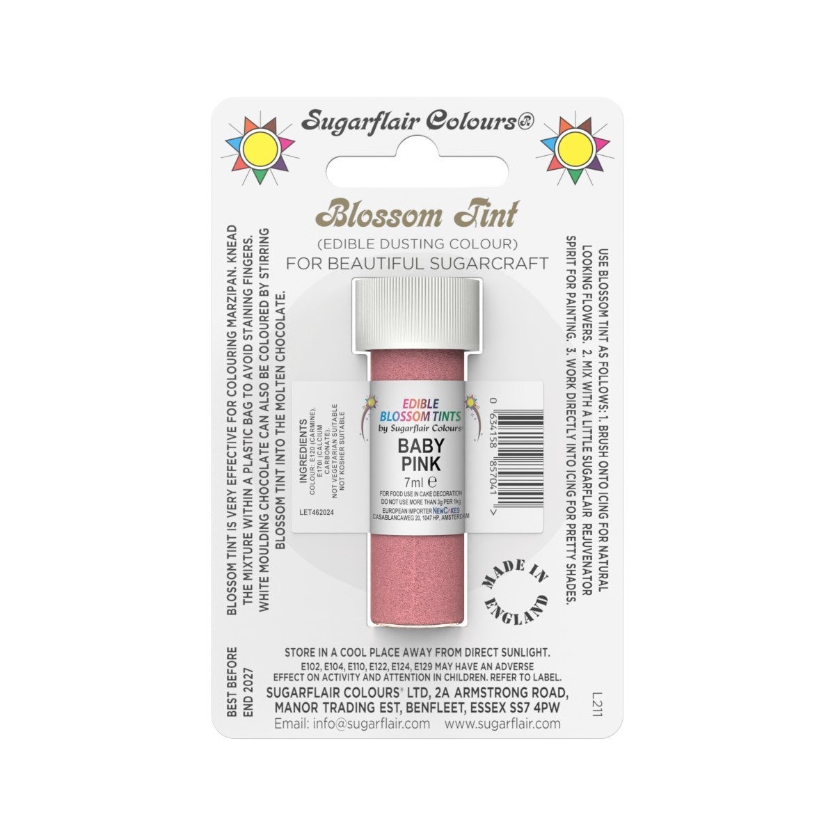 Sugarflair Dusting Colour BABY PINK, 7ml