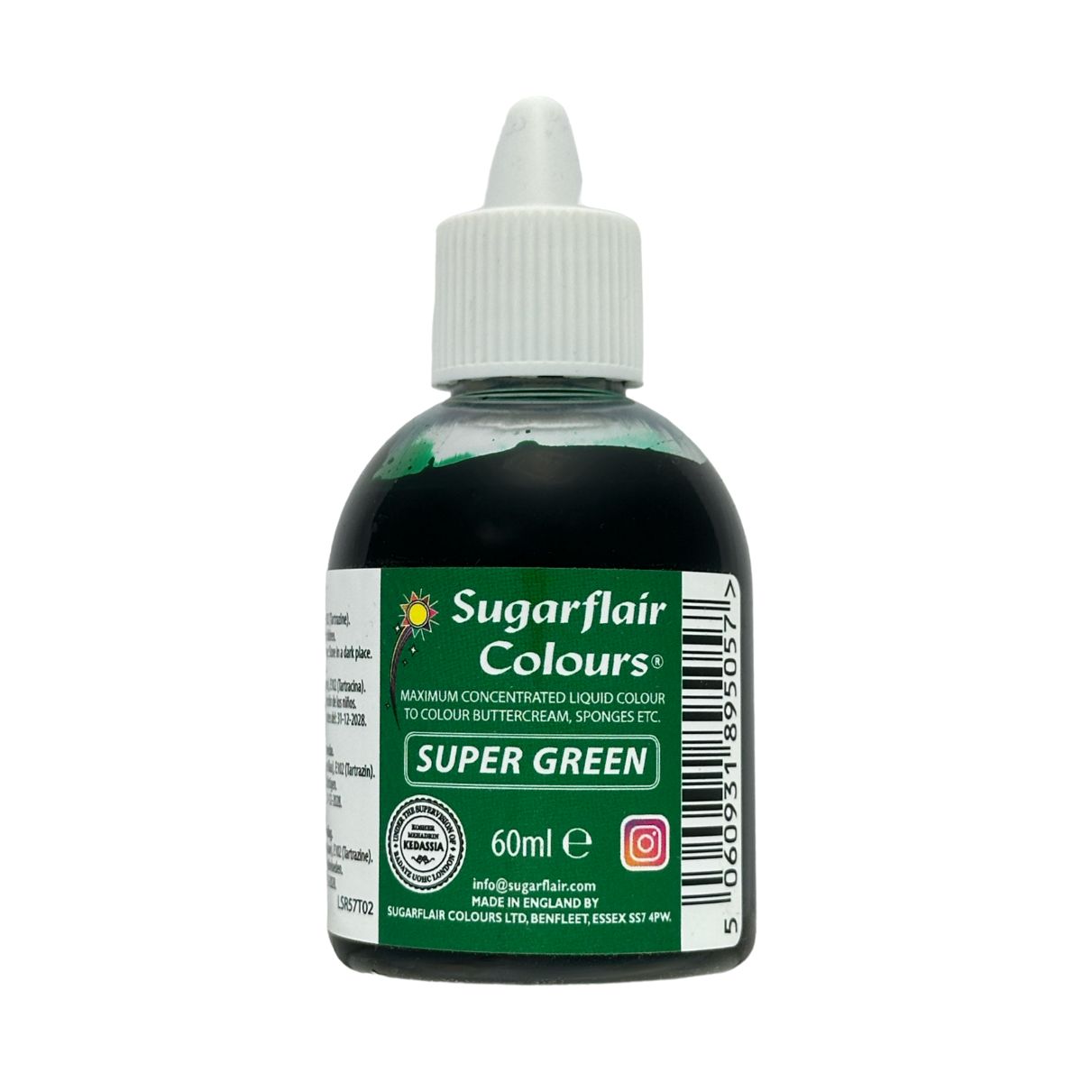 Sugarflair Vloeibare Kleur Super Groen 60ml