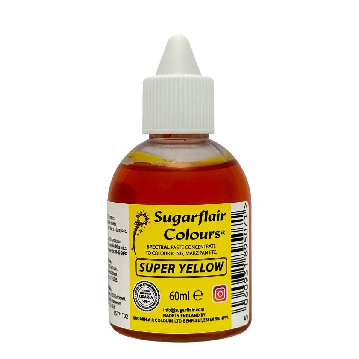 Sugarflair Vloeibare Kleur Super Geel 60ml