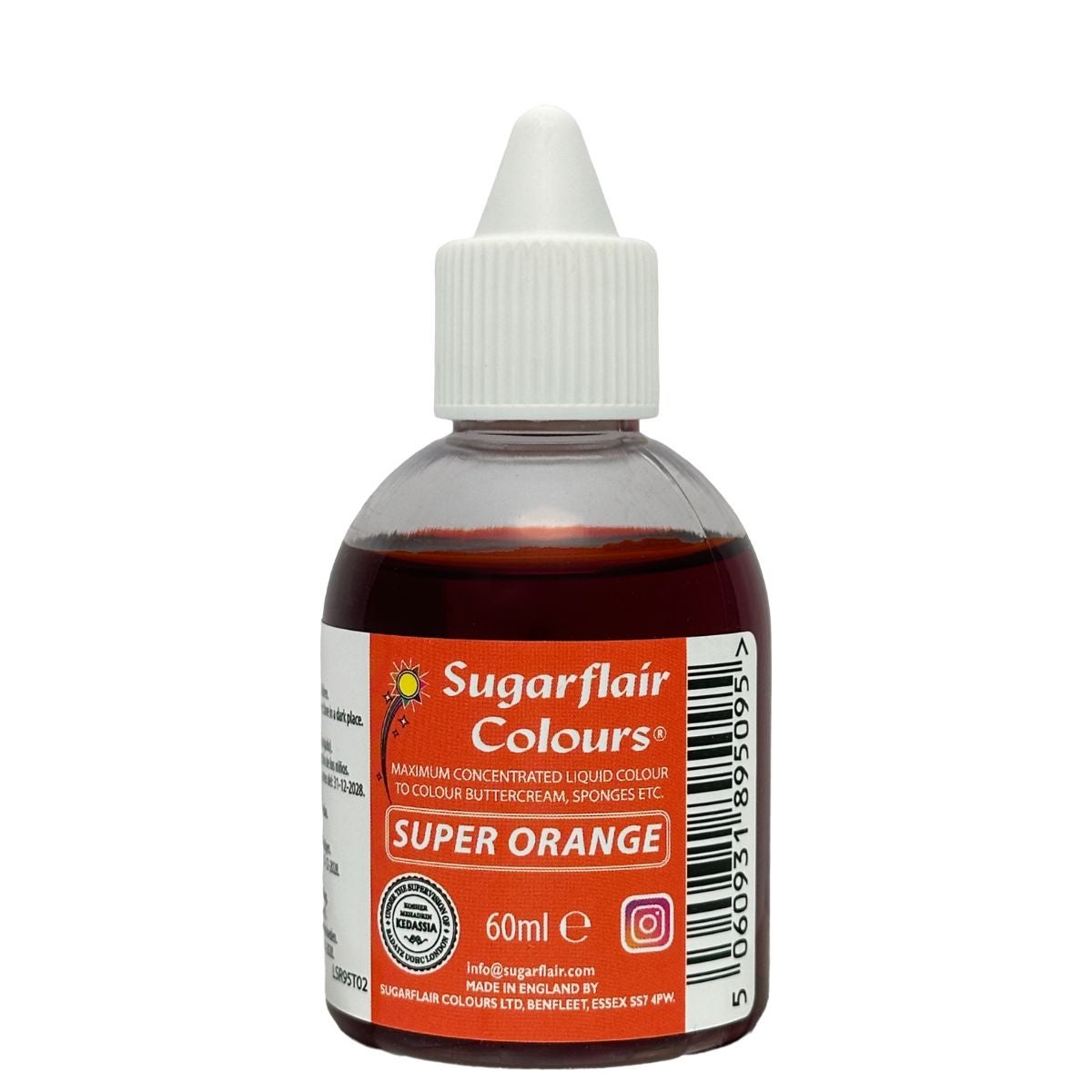 Sugarflair Vloeibare Kleur Super Oranje 60ml