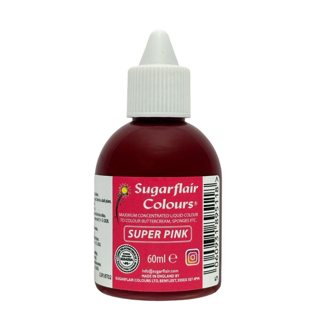 Sugarflair Vloeibare Kleur Super Roze 60ml