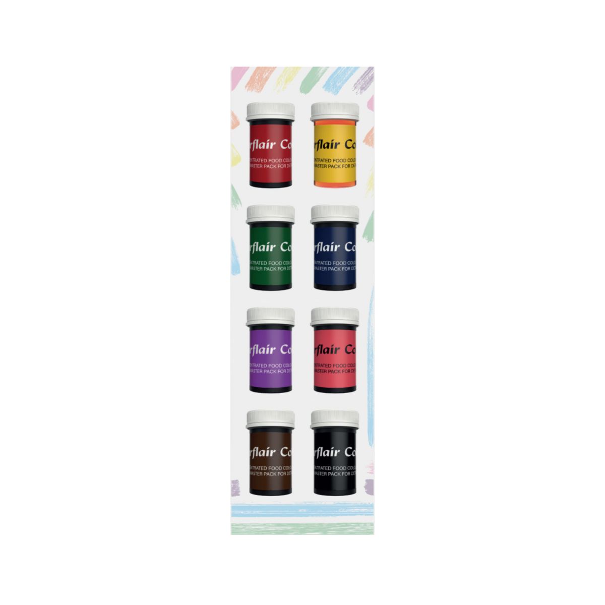 Sugarflair Paste Colour Mixed Essentials Set 8x25g