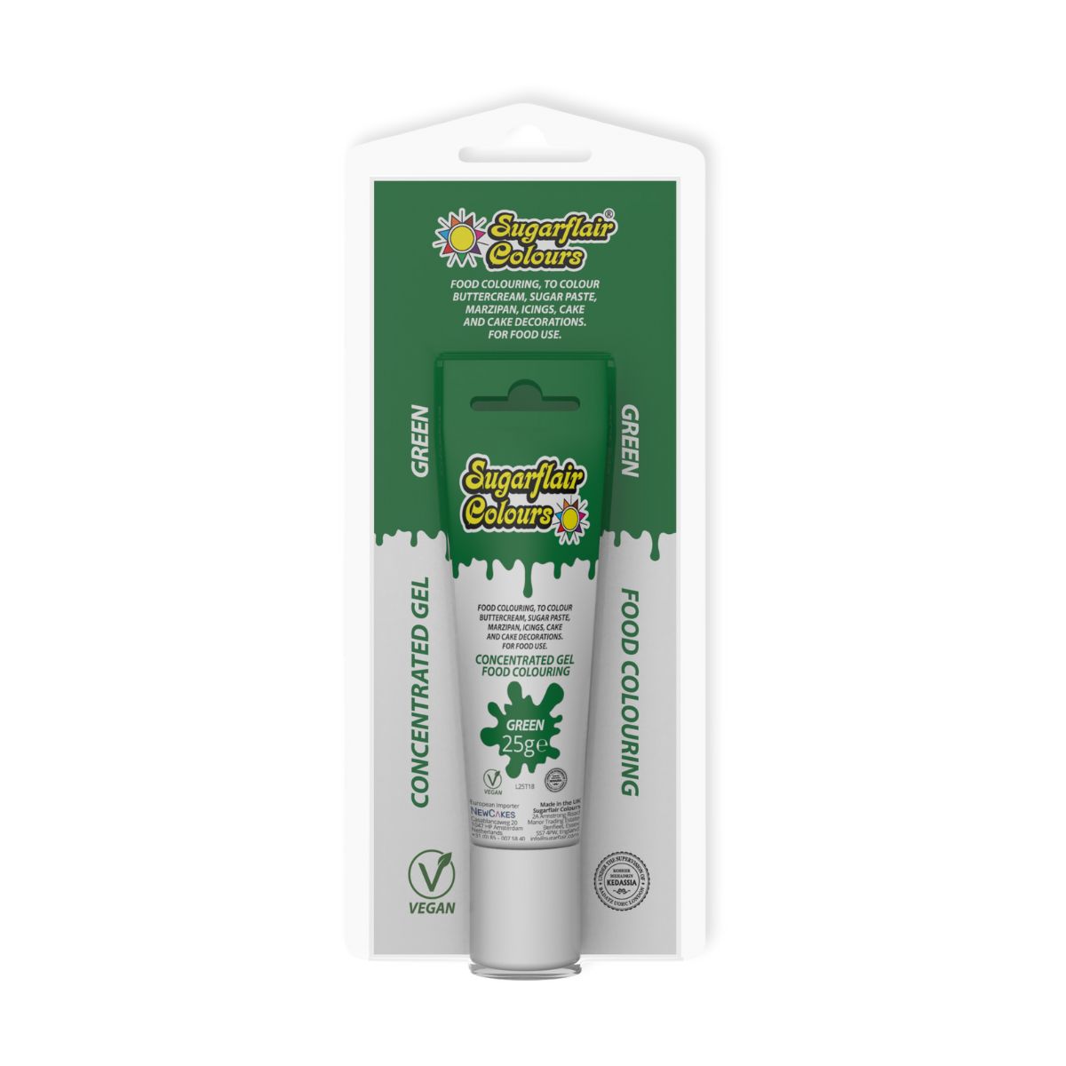 Sugarflair Gel Colour Tube Groen 25 g