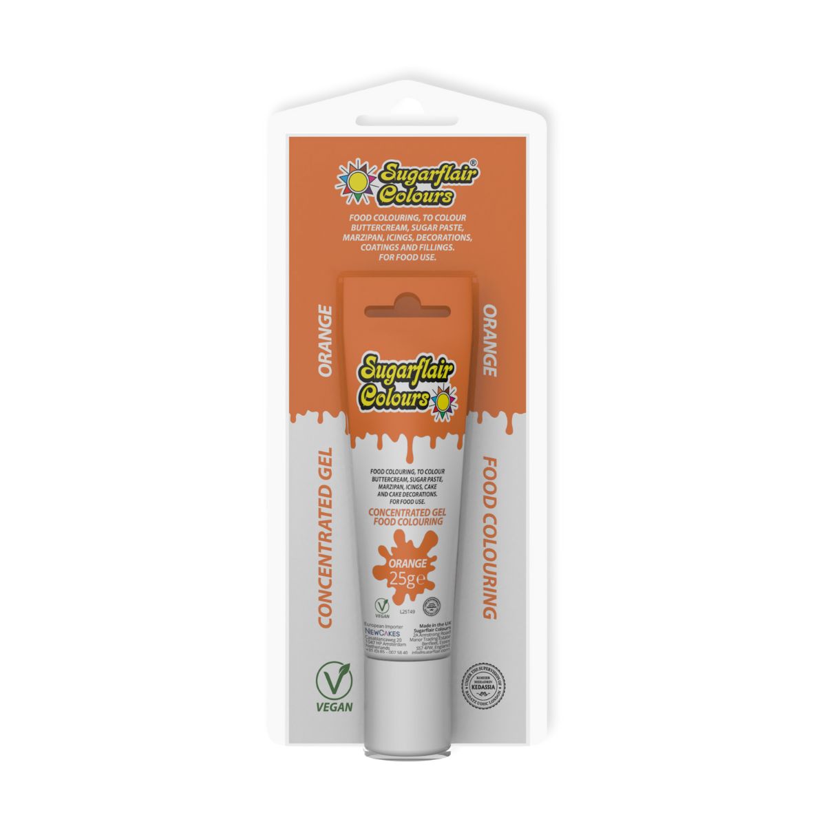 Sugarflair Gel Colour Tube Oranje 25 g