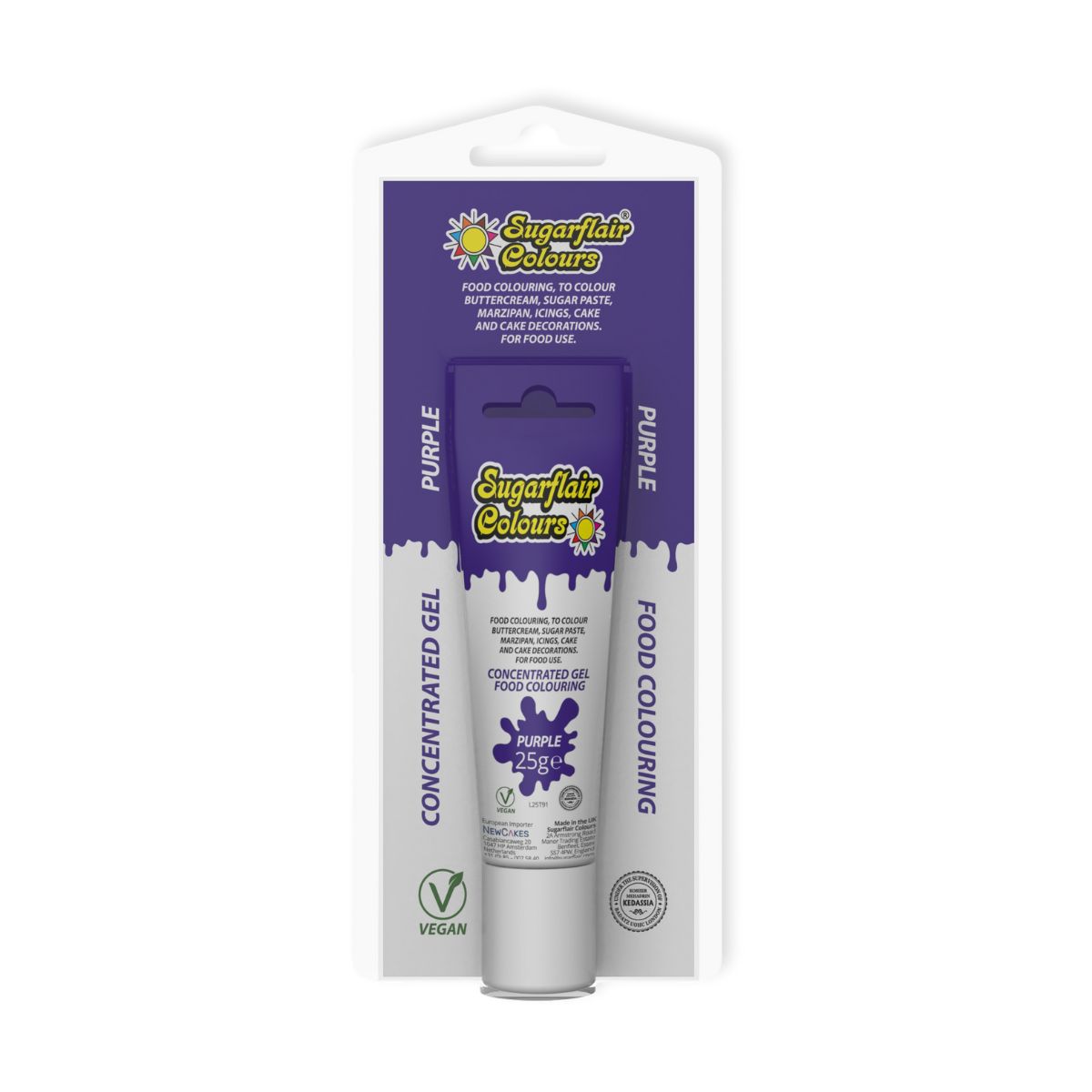 Sugarflair Gel Colour Tube Paars 25 g