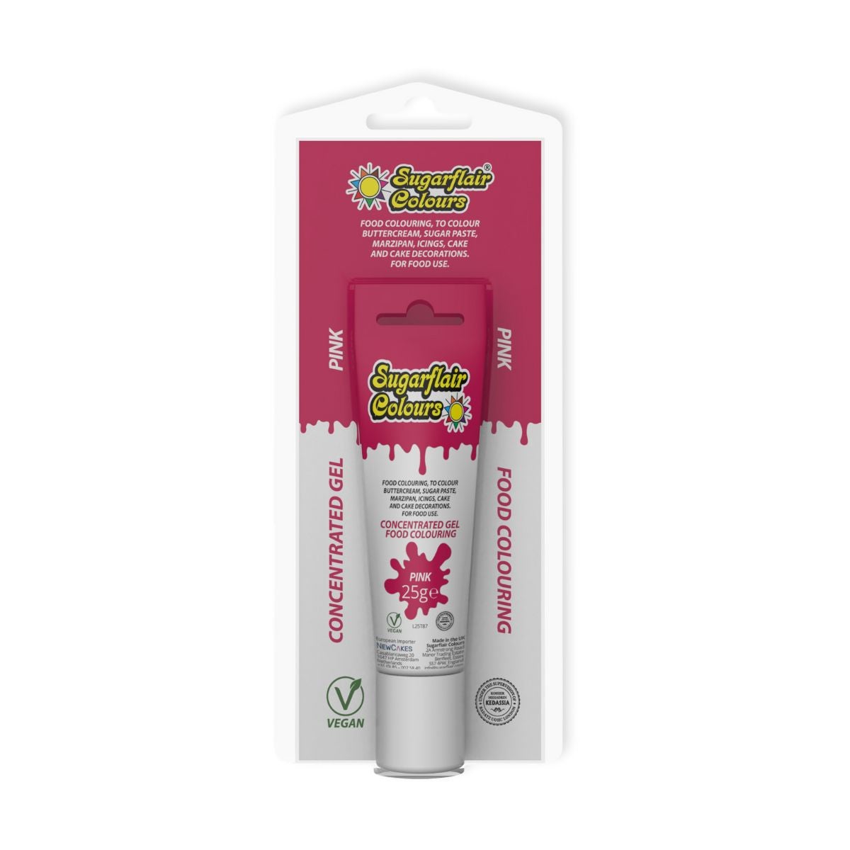 Sugarflair Gel Colour Tube Roze 25 g