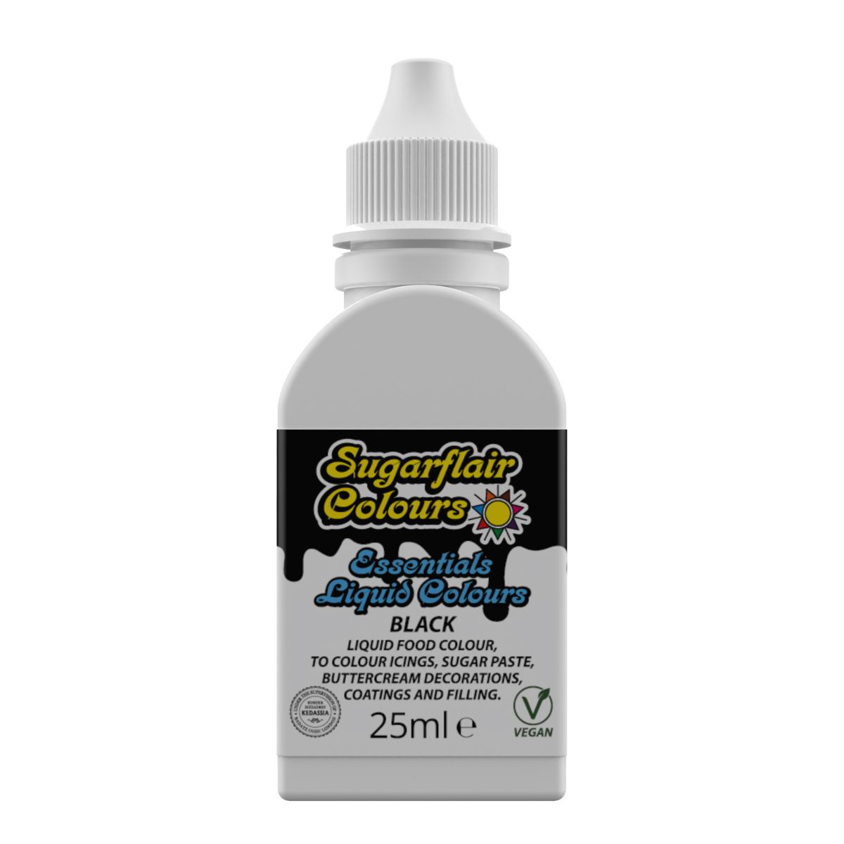 Sugarflair Liquid Colour Zwart 25 ml