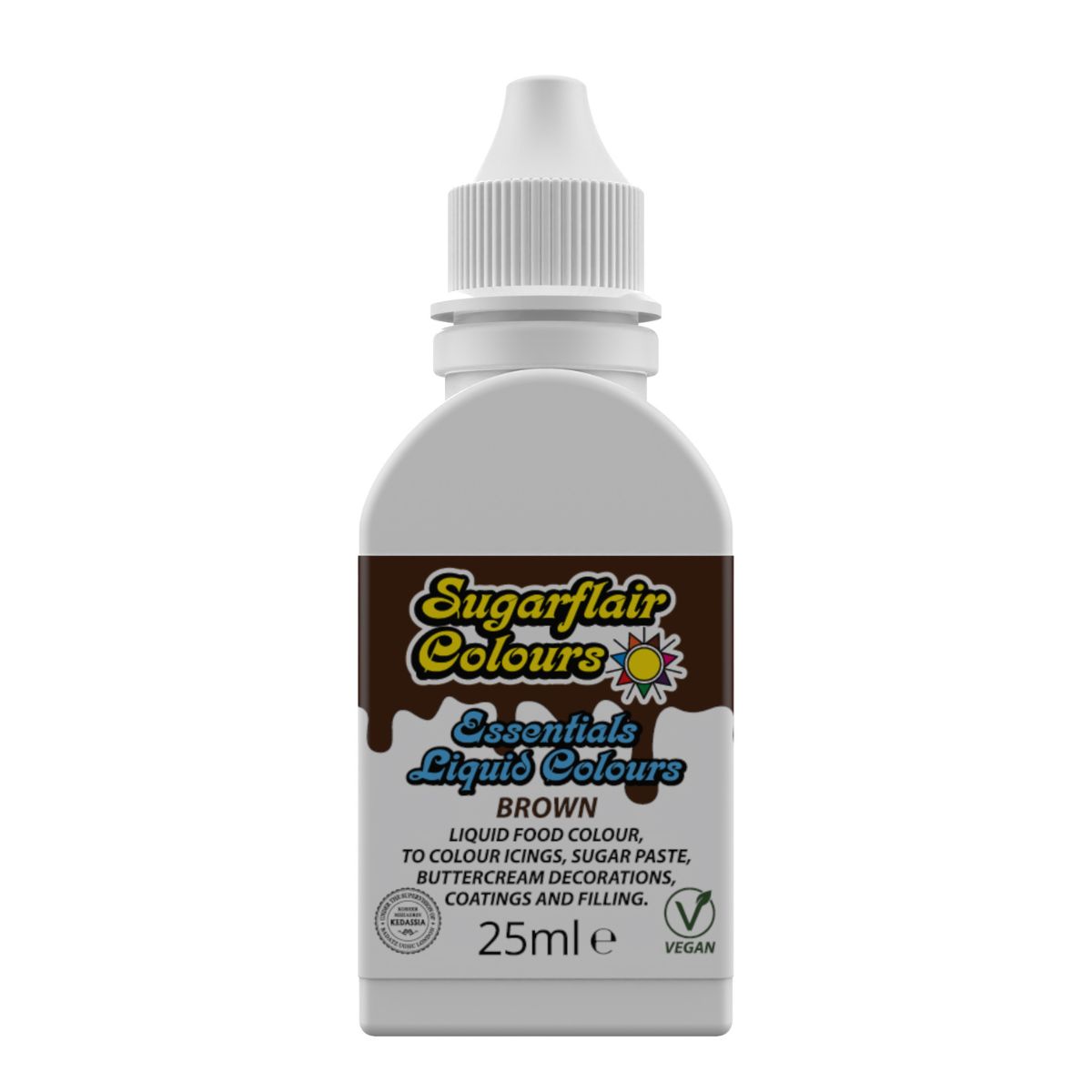Sugarflair Liquid Colour Bruin 25 ml