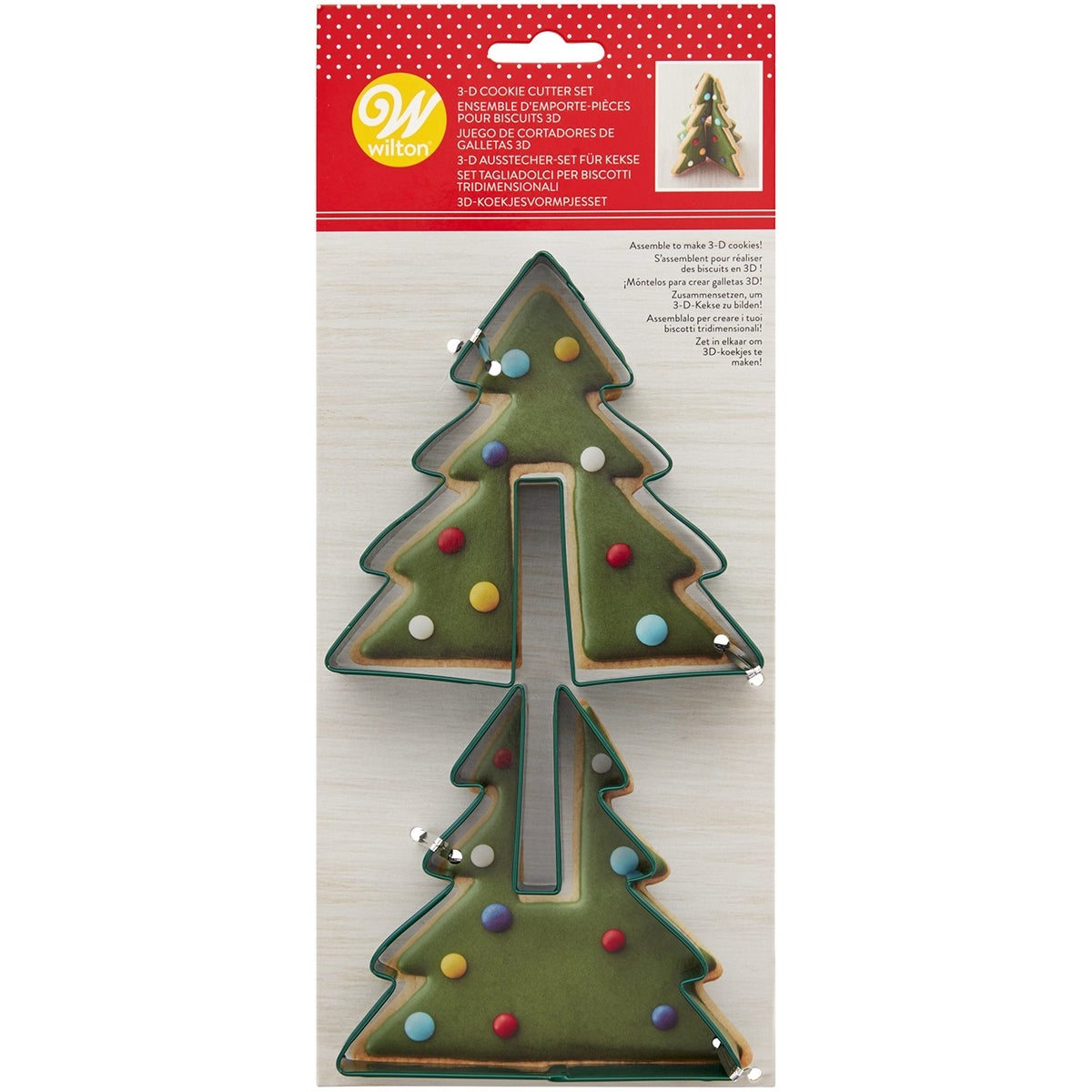Wilton 3D Koekjes Uitsteker Kerstboom Set/2