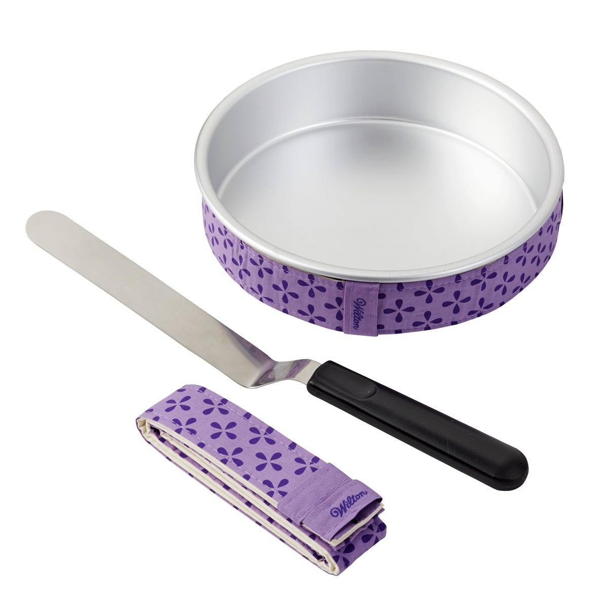 Wilton Aluminium Bakvorm, Spatel & Bake-Even Strip set/5
