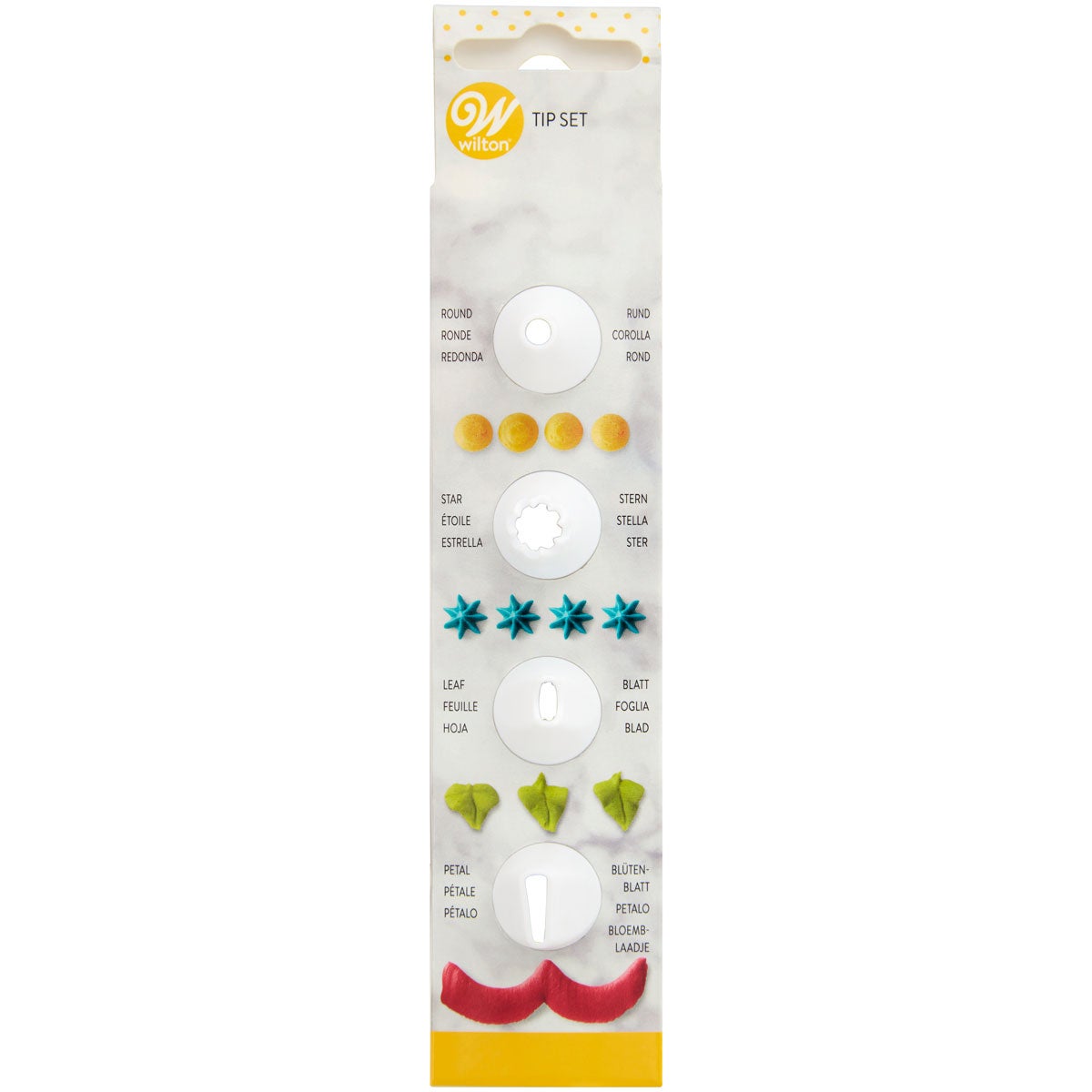 Wilton Decorating Tip Set Star, Round, Leaf, Petal