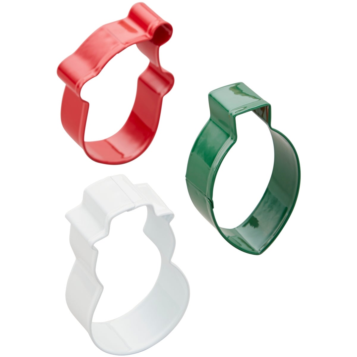 Wilton Koekjes Uitsteker Sneeuwpop-Lampje-Kerstman Set/3