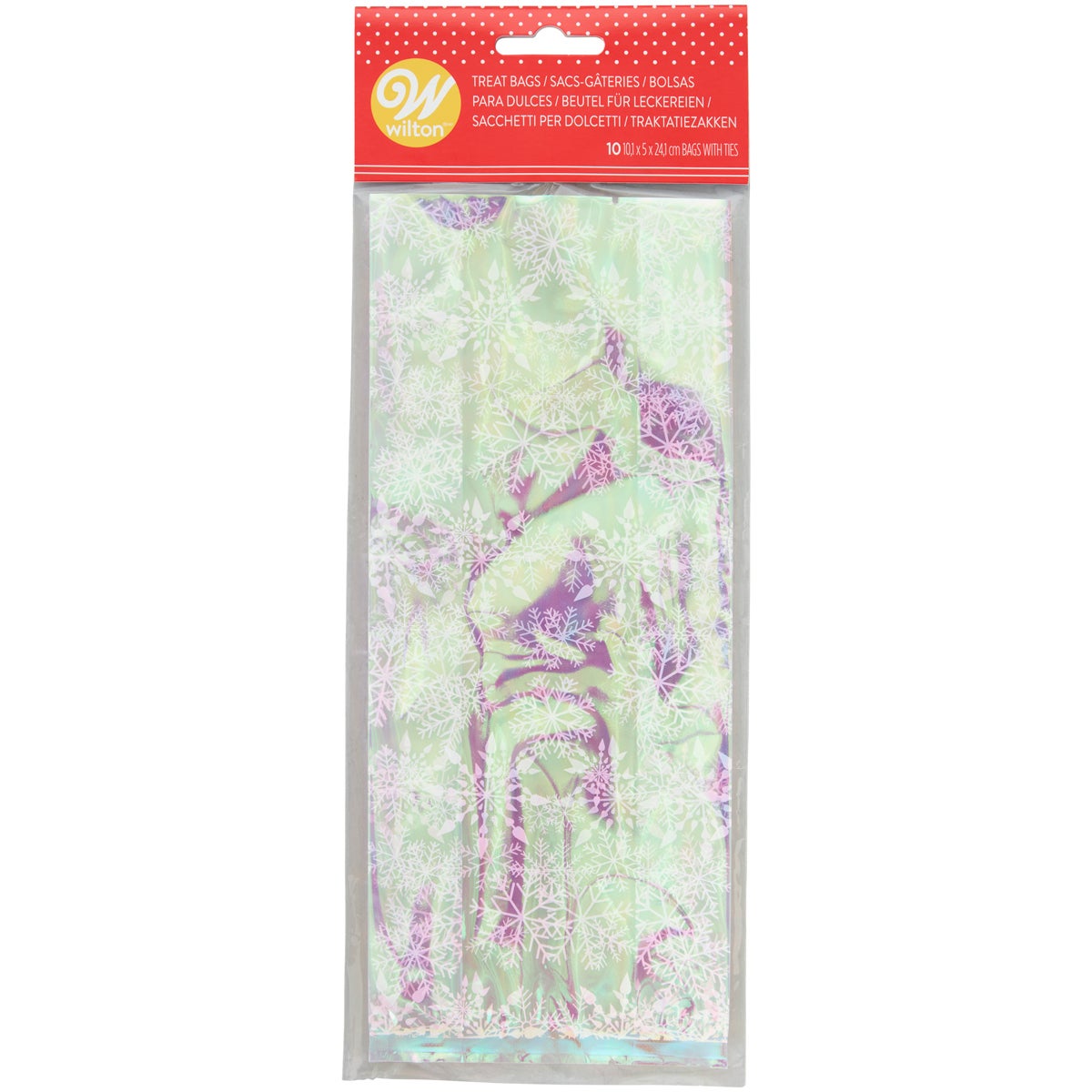 Wilton Traktatiezakjes Iridescent Sneeuwvlok pk/10