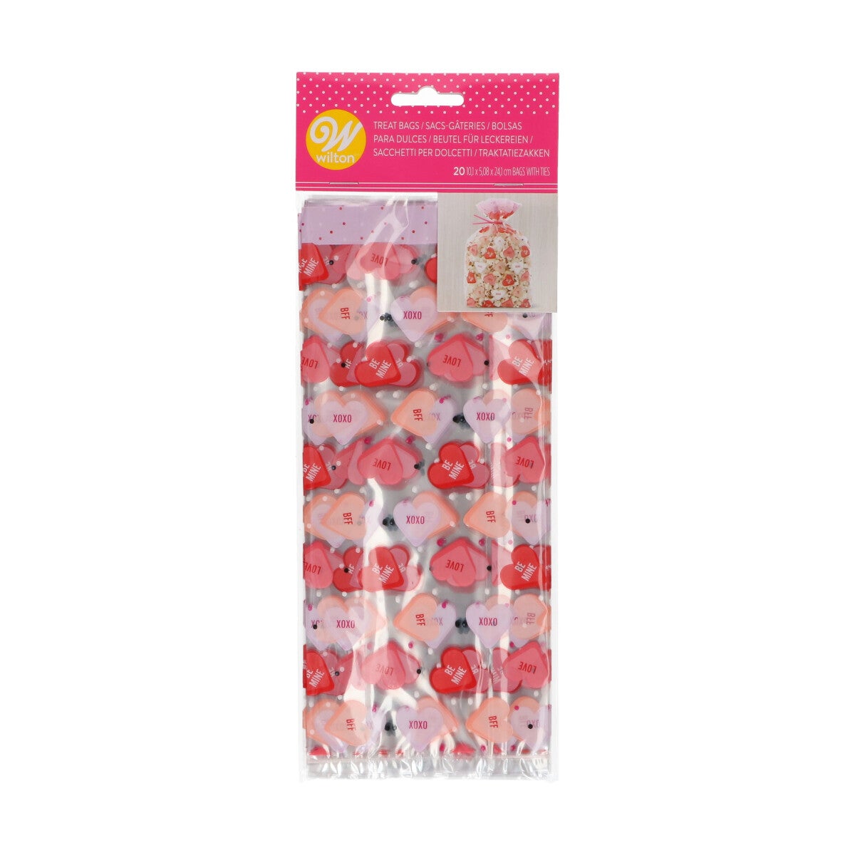 Wilton Traktatiezakjes Snoephartjes pk/20