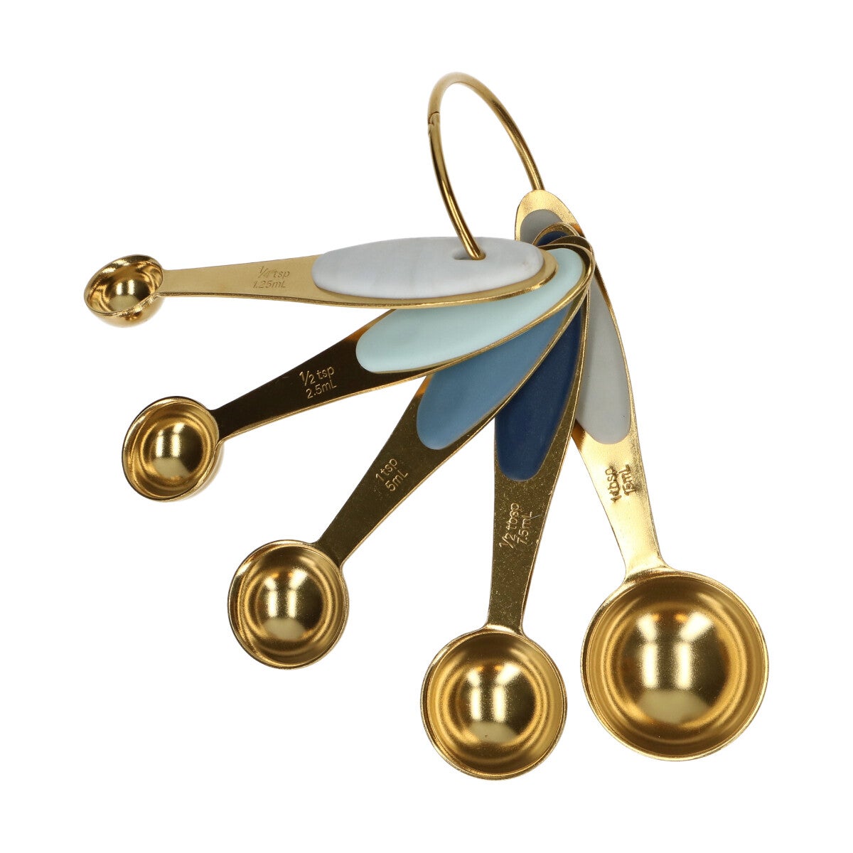 Wilton Gouden Metalen Maatlepels 5 stuks