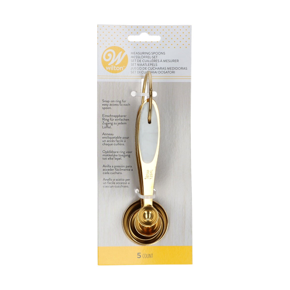 Wilton Gouden Metalen Maatlepels 5 stuks