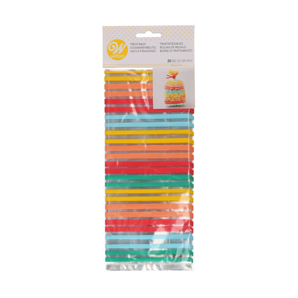 Wilton Traktatiezakjes Strepen pk/20