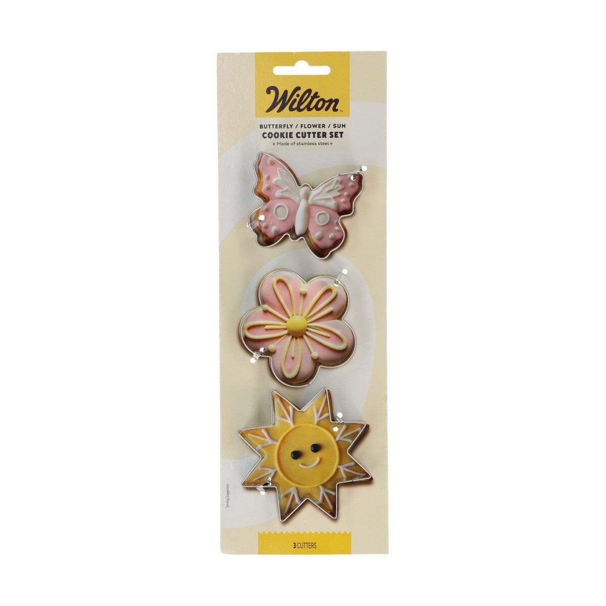 Wilton Koekjesuitsteker Vlinder - Bloem - Zon set/3