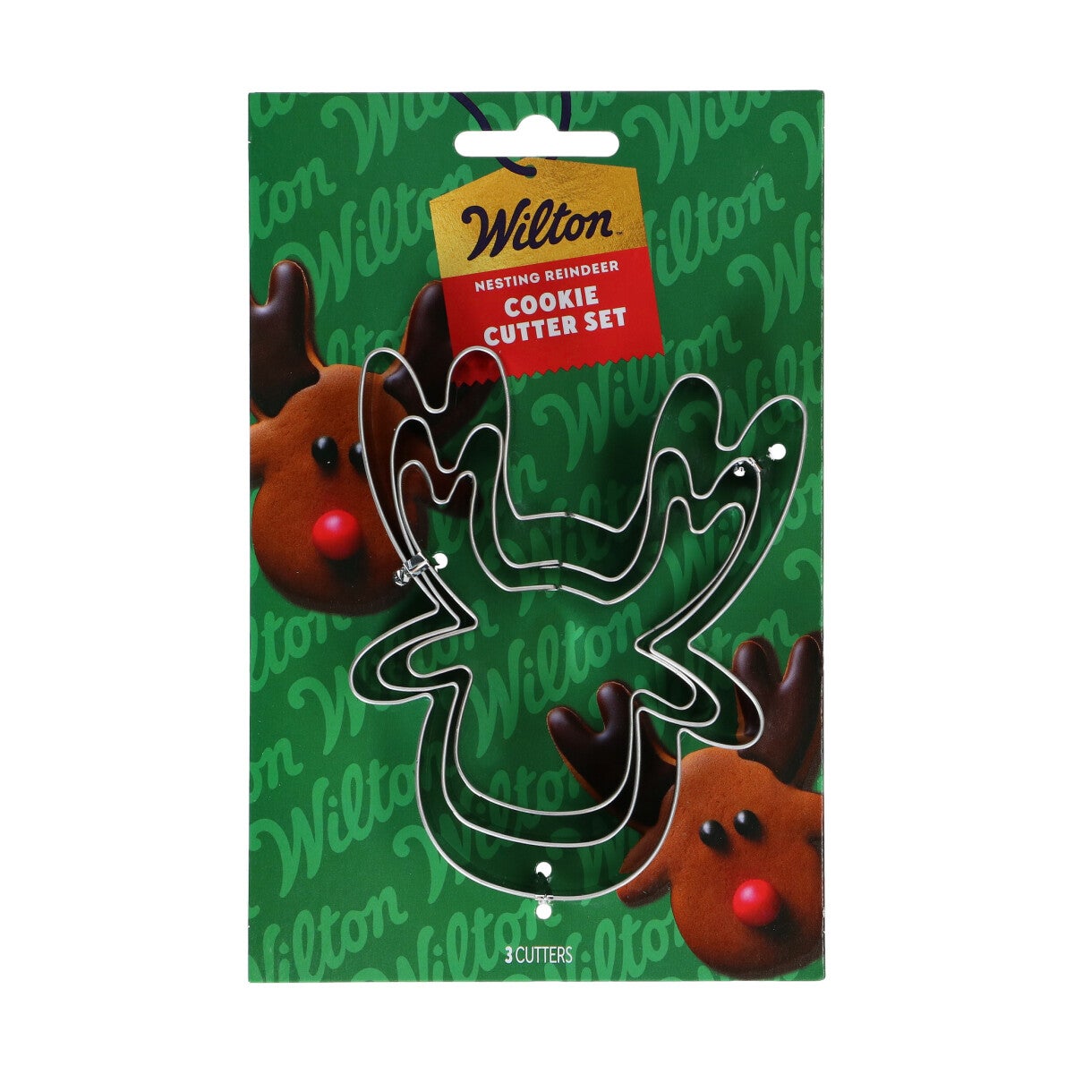Wilton Nesting Koekjesuitsteker Rendier Set/3