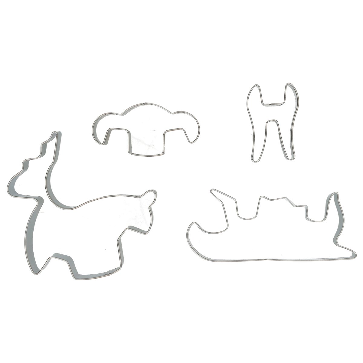 Wilton Koekjesuitsteker 3D Kerstslee set/4