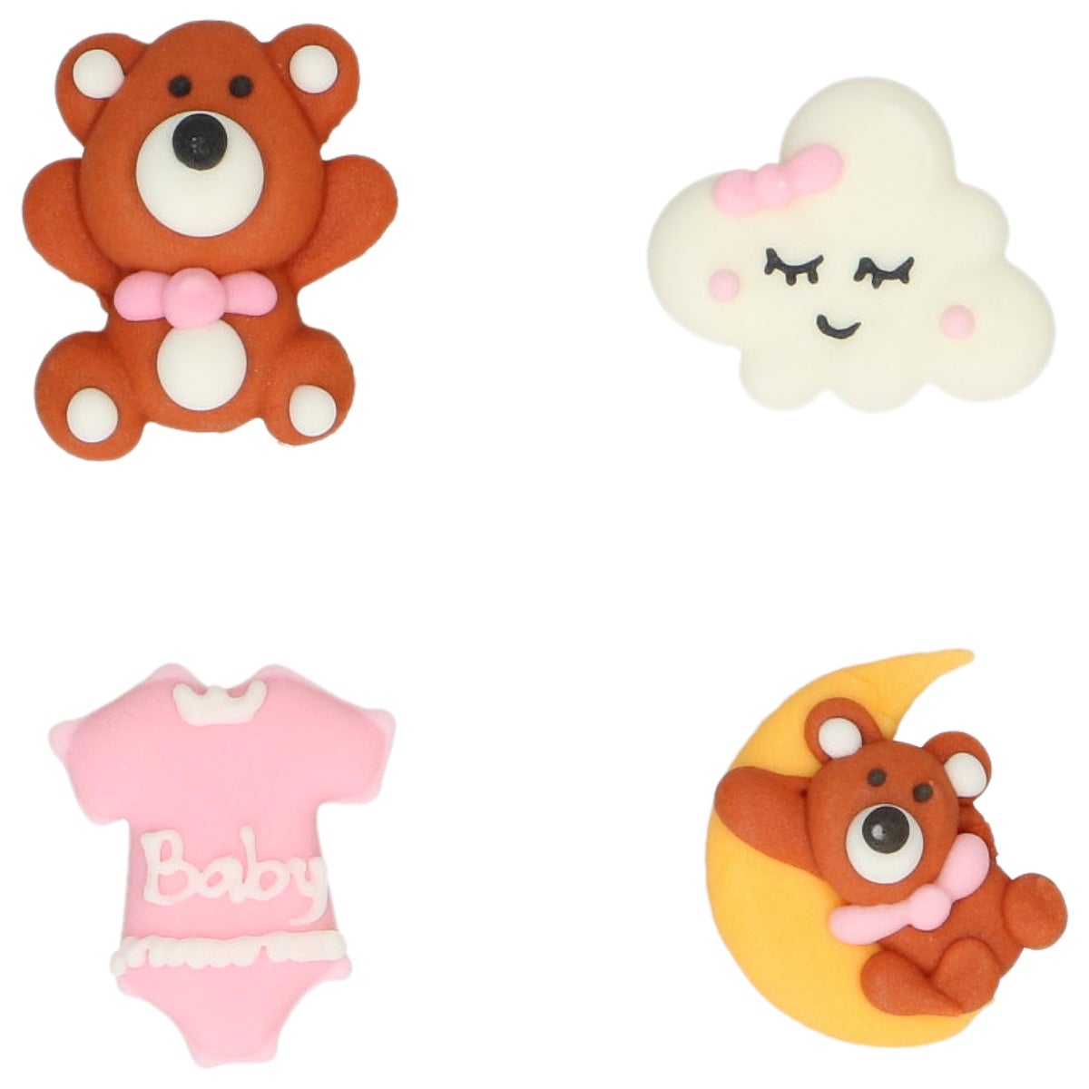 Wilton Suikerdecoraties Baby Roze set/8