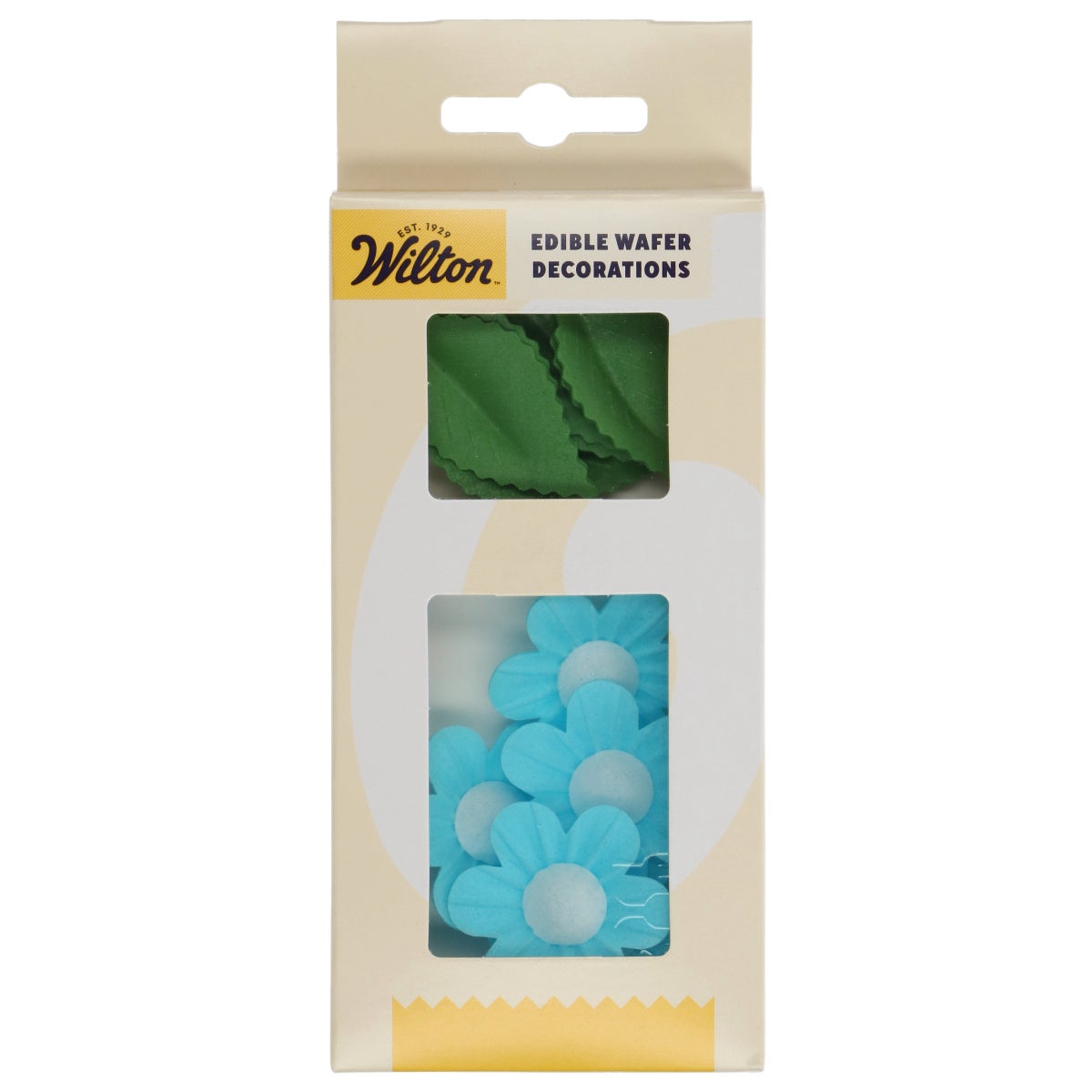 Wilton Eetbare Papieren Decoraties Bloemen & Bladeren Blauw set/11