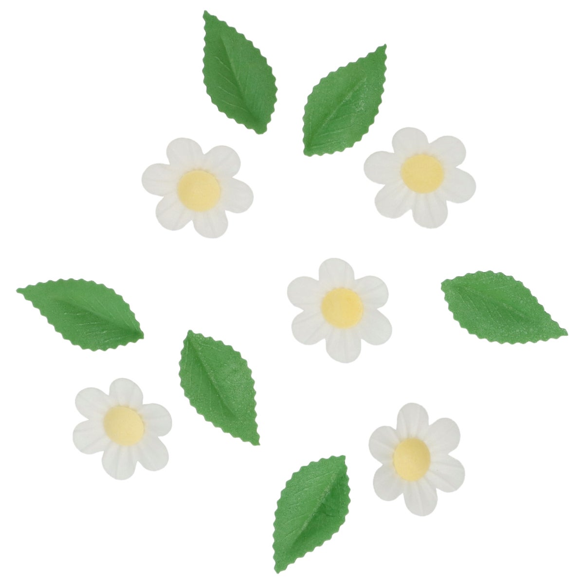 Wilton Eetbare Papieren Decoraties Bloemen & Bladeren Wit set/11