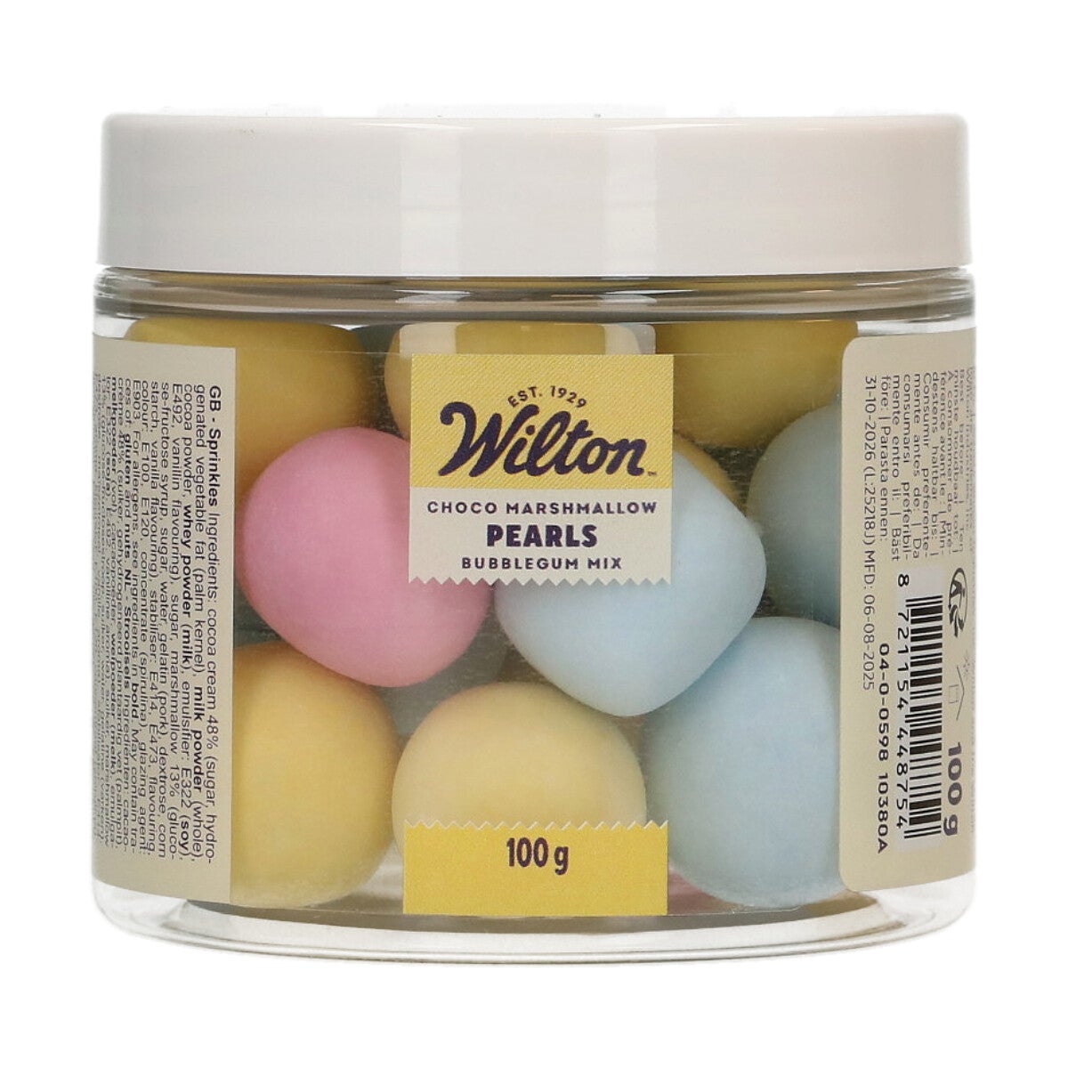 Wilton Choco Marshmallow Parels Bubblegum Mix 100 g