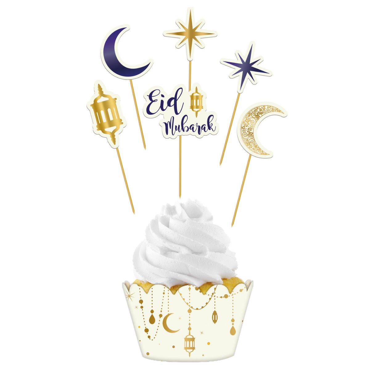 Folat Cupcake Decoratieset Eid Mubarak set/12